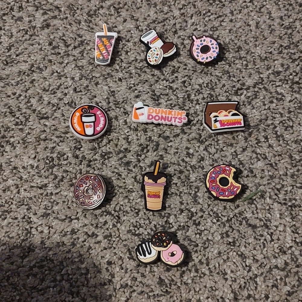 10 Piece Dunkin Donuts Croc Charms